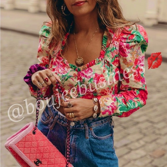 ZARA BNWT Floral Print Cropped Top - Picture 5 of 8